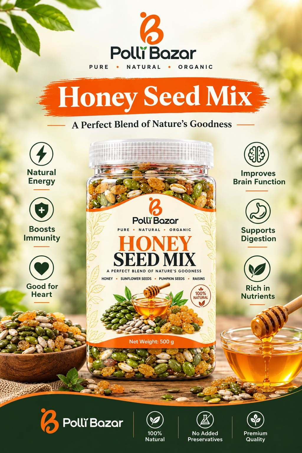 Honey Seed Mix -  হানি সিড মিক্স ৫০০ গ্রাম 